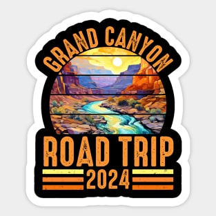 Grand Canyon National Park Road Trip 2024 Funny Family Vacation Sticker